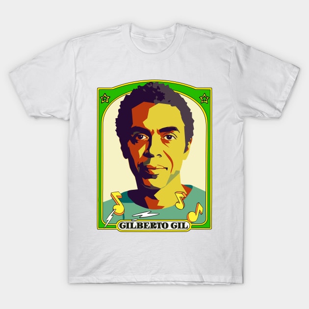 Gilberto Gil = Retro Original Fan Art Design T-Shirt by DankFutura